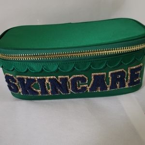 Stoney clover lane open top pouch mirror scallop emerald Green nwot custom